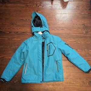 SUOKENI Men's Waterproof Ski Jacket Warm Winter Snow Coat Hooded Raincoat Medium